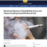 Mutational Signature Linking Bladder Cancer and Tobacco Smoking Found With New AI Tool